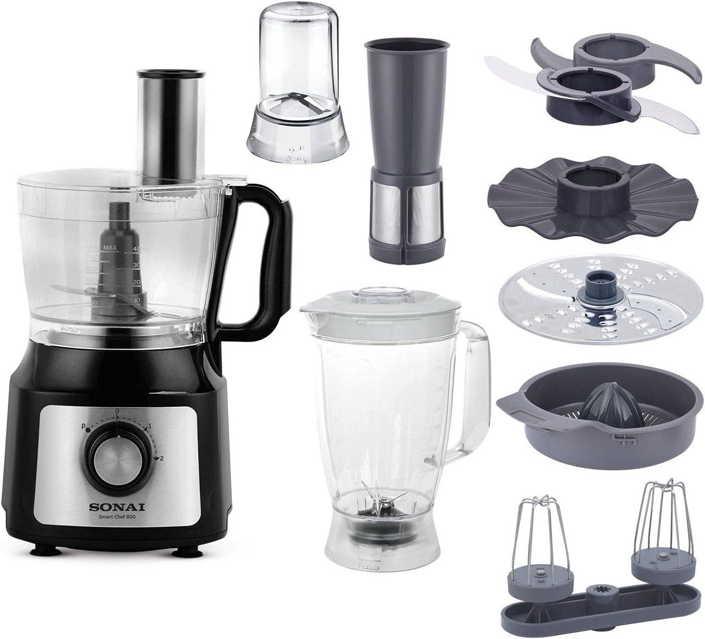 محضر الطعام سوناي SH-5800 - سمارت شيف 800 - واط - اسود 100 1.2 لتر