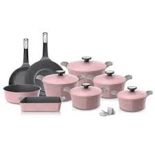 طقم حلل نيوفلام جرانيت مضلع 14 قطعة – Neoflam Embossed Granite Cookware Set 14 Pcs, Non-Stick, Premium Design