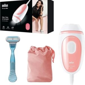 Braun Silk-expert Mini PL1014 IPL – جهاز إزالة الشعر بالليزر مع ماكينة Venus Smooth وعلبة سفر
