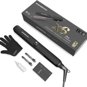 RushBrush X6 Plus Straightener – RushBrush X6Plus مكواة فرد شعر مع تقنية Infrared & Steam حتى 230°C