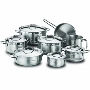 طقم حلل كوركوماز 14 قطعة استانلس ستيل – Korkmaz 14 Pcs Stainless Steel Cookware Set